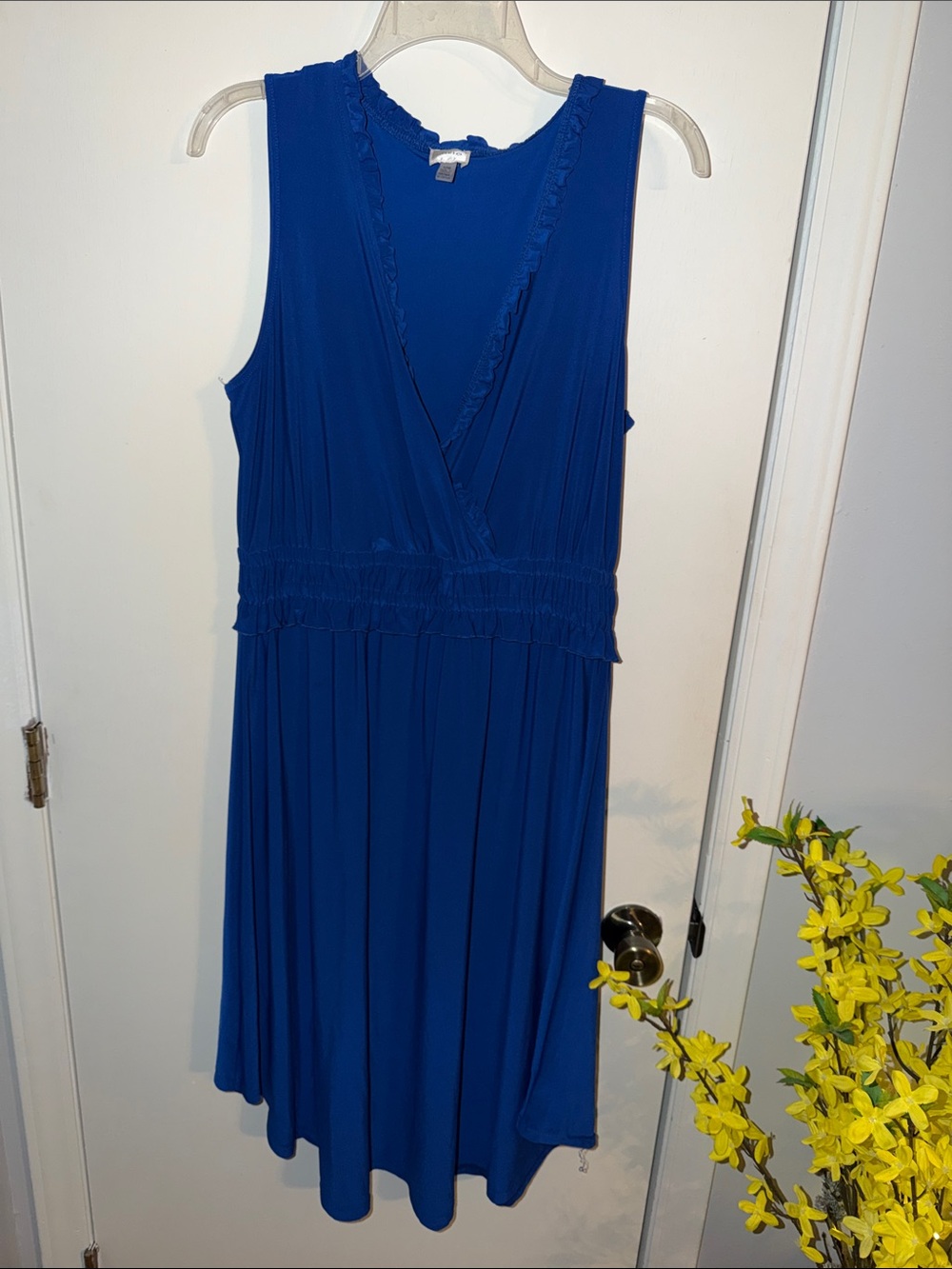 Cupid Sleeveless V-Neck Blue Dress